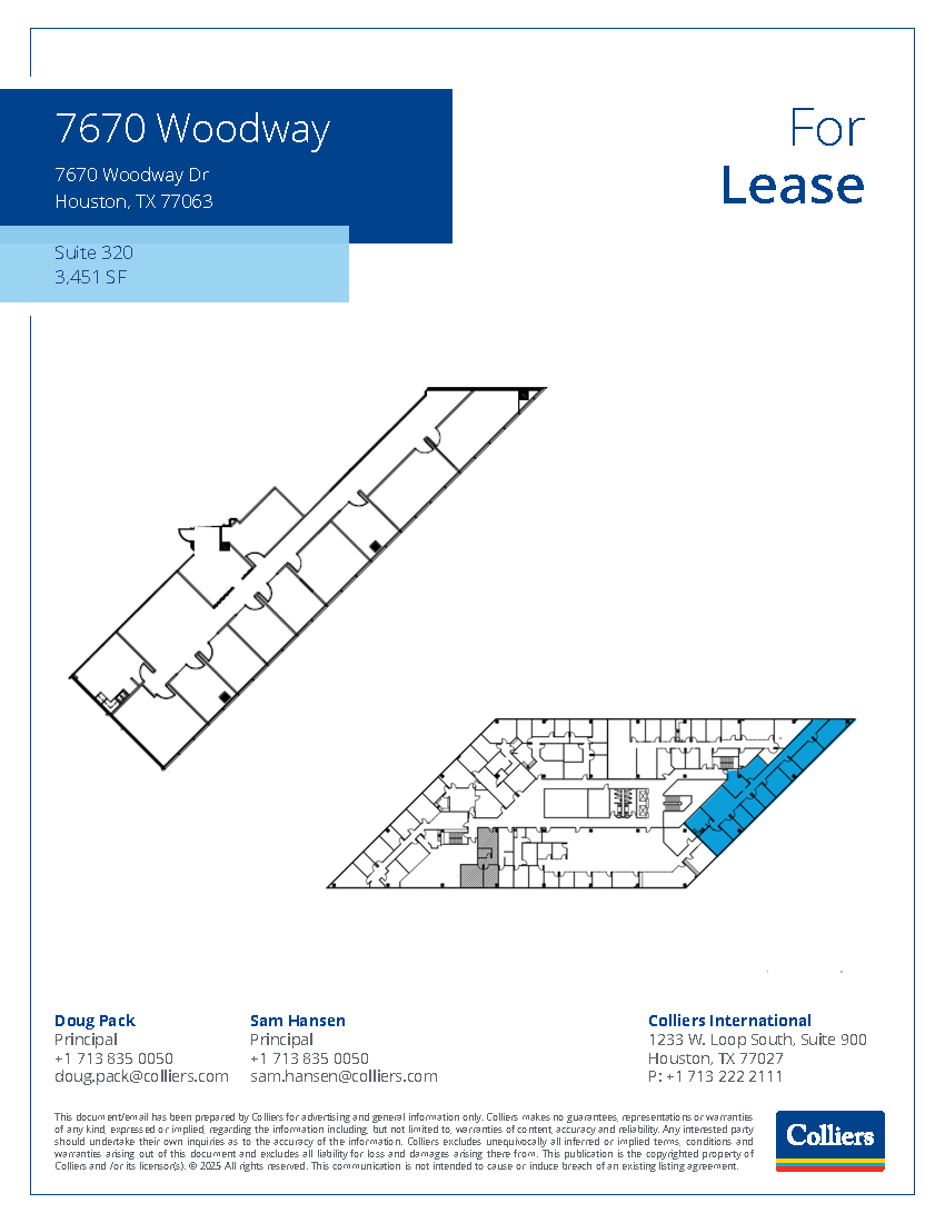 7670 Woodway Dr, Houston, TX for lease Floor Plan- Image 1 of 1
