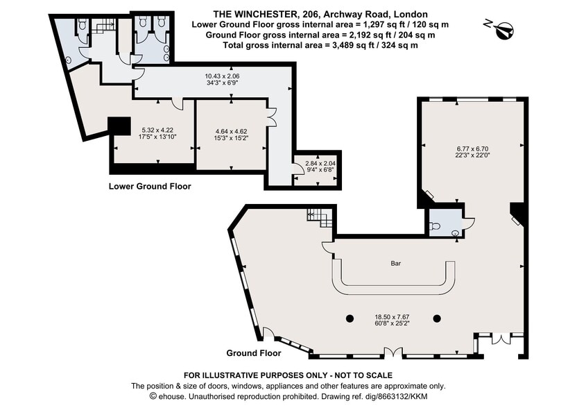 206 Archway Rd, London for sale - Floor Plan - Image 2 of 12