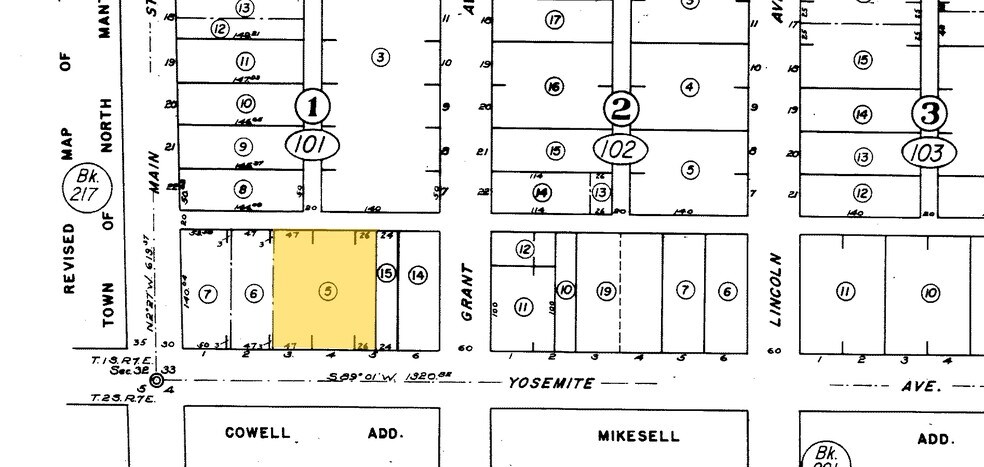 127 E Yosemite Ave, Manteca, CA for lease - Plat Map - Image 2 of 4