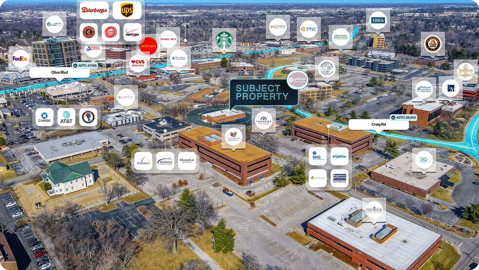 689 Craig Rd, Creve Coeur, MO à vendre - Photo du bâtiment - Image 2 de 2