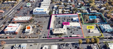 2820 Fulton Ave, Sacramento, CA - AERIAL  map view