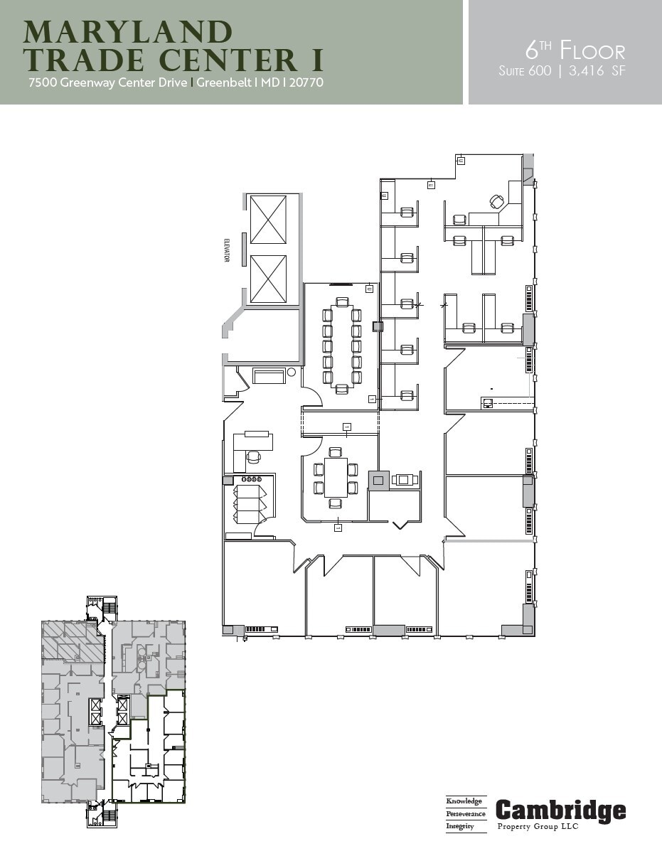 7500 Greenway Center Dr, Greenbelt, MD for lease Floor Plan- Image 1 of 1