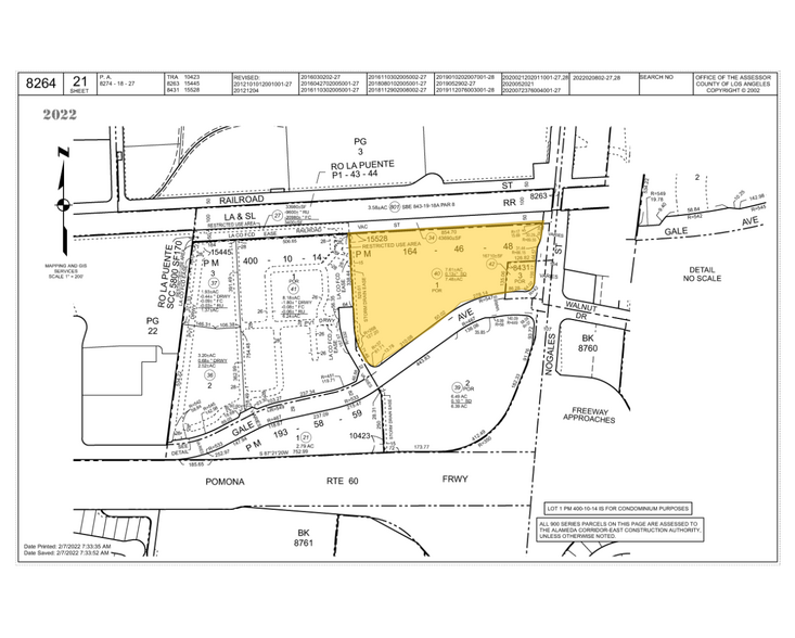 1015 Nogales St, Rowland Heights, CA for lease - Plat Map - Image 3 of 3