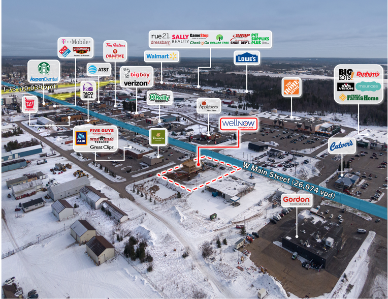 1388 W Main St, Gaylord, MI for lease - Aerial - Image 3 of 4