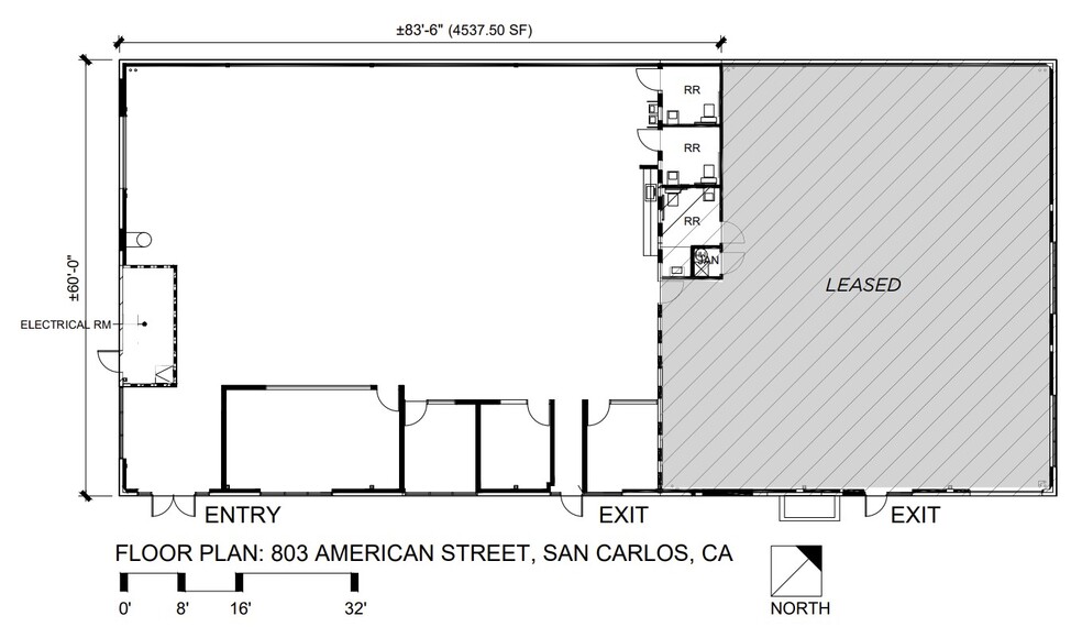 803 American St, San Carlos, CA for lease - Floor Plan - Image 2 of 3