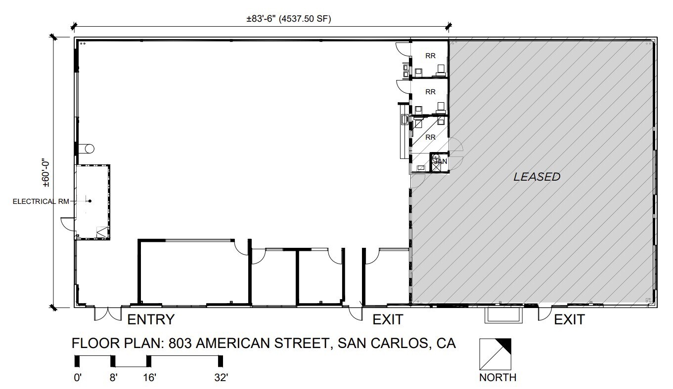 803 American St, San Carlos, CA à louer Plan d’étage- Image 1 de 3