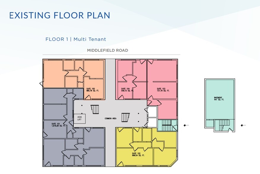 535-555 Middlefield Rd, Palo Alto, CA à louer - Plan d  tage - Image 3 de 3