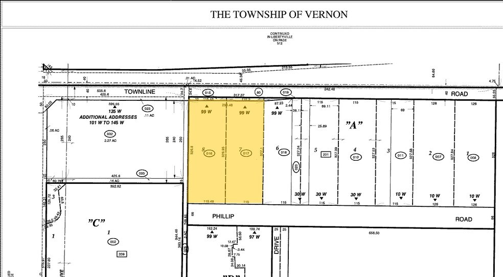 99 E Townline Rd, Vernon Hills, IL à louer - Plan cadastral - Image 2 de 2