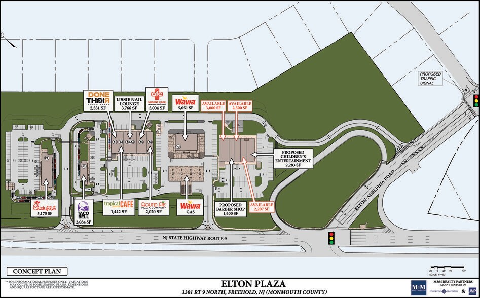 3301 US Highway 9, Freehold, NJ à louer - Plan de site - Image 2 de 5