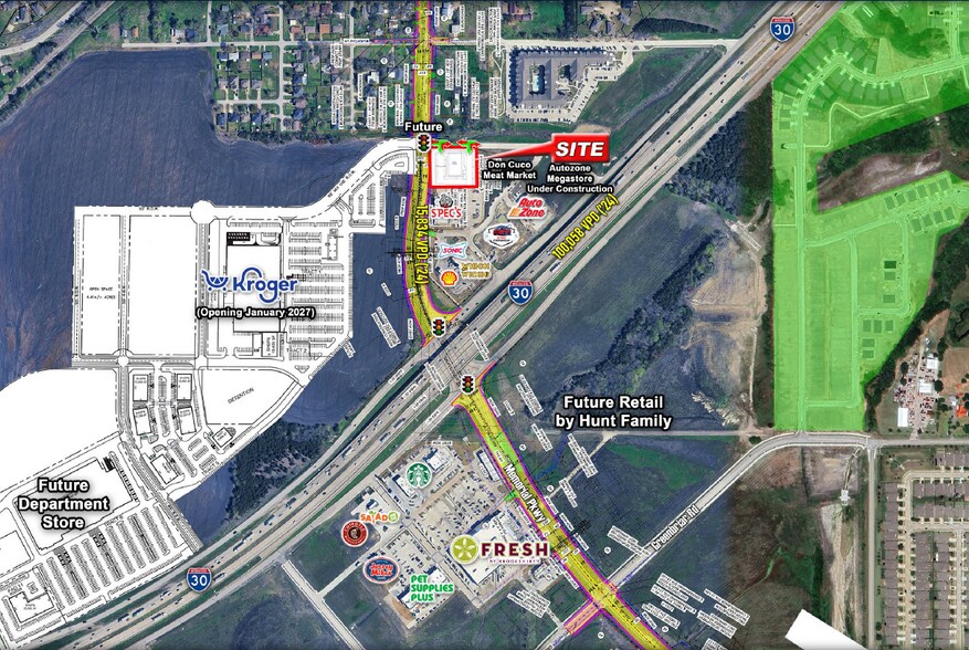 Retail in Fate, TX for lease - Aerial - Image 2 of 4