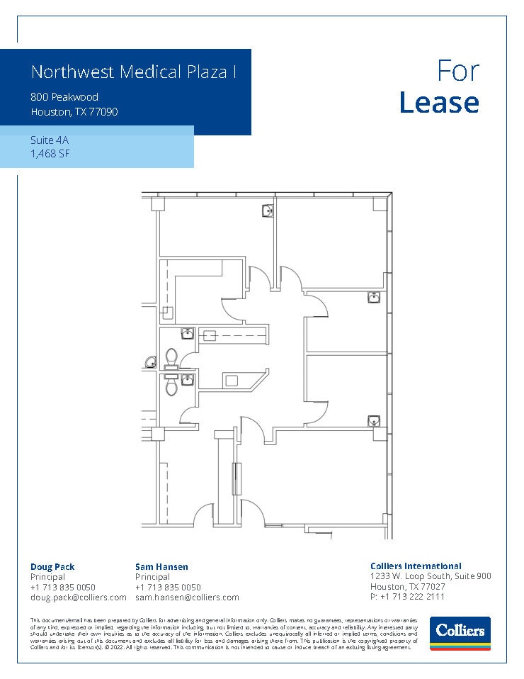 800 Peakwood Dr, Houston, TX à louer Plan d’étage- Image 1 de 1