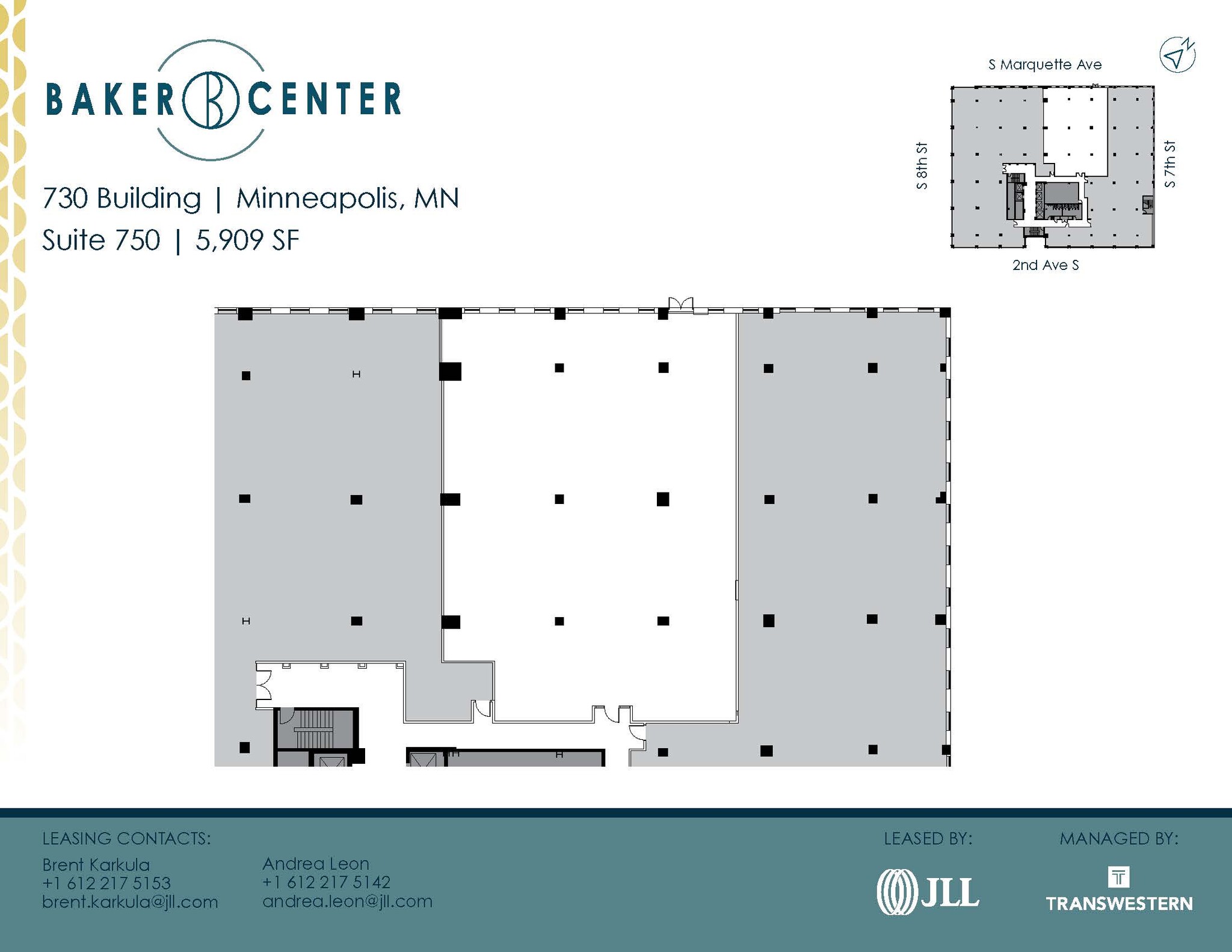 733 Marquette Ave, Minneapolis, MN à louer Plan d’étage- Image 1 de 1