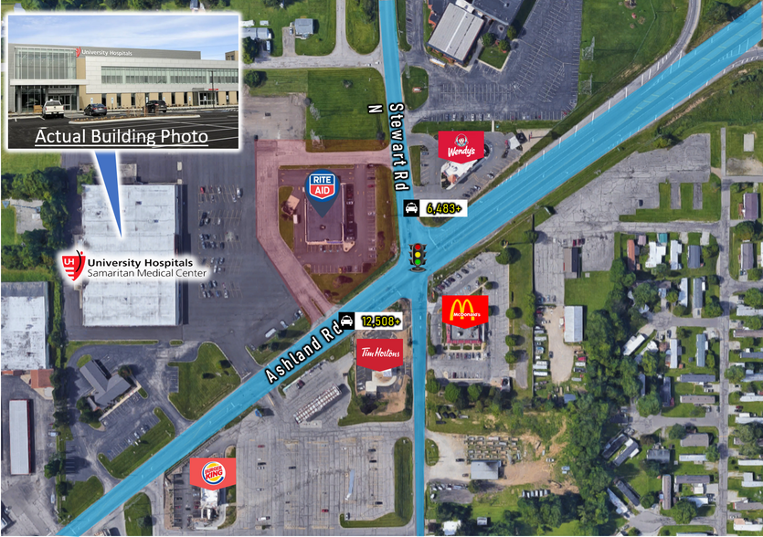 1075 Ashland Rd, Mansfield, OH à louer - Aérien - Image 3 de 7