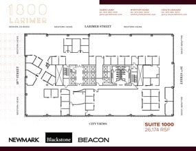 1800 Larimer St, Denver, CO à louer Plan d’étage- Image 1 de 1