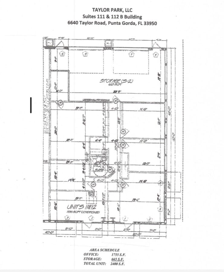 6640 Taylor Rd, Punta Gorda, FL 33950 - Unit 111 & 112 - - Floor Plan - Image 1 of 20