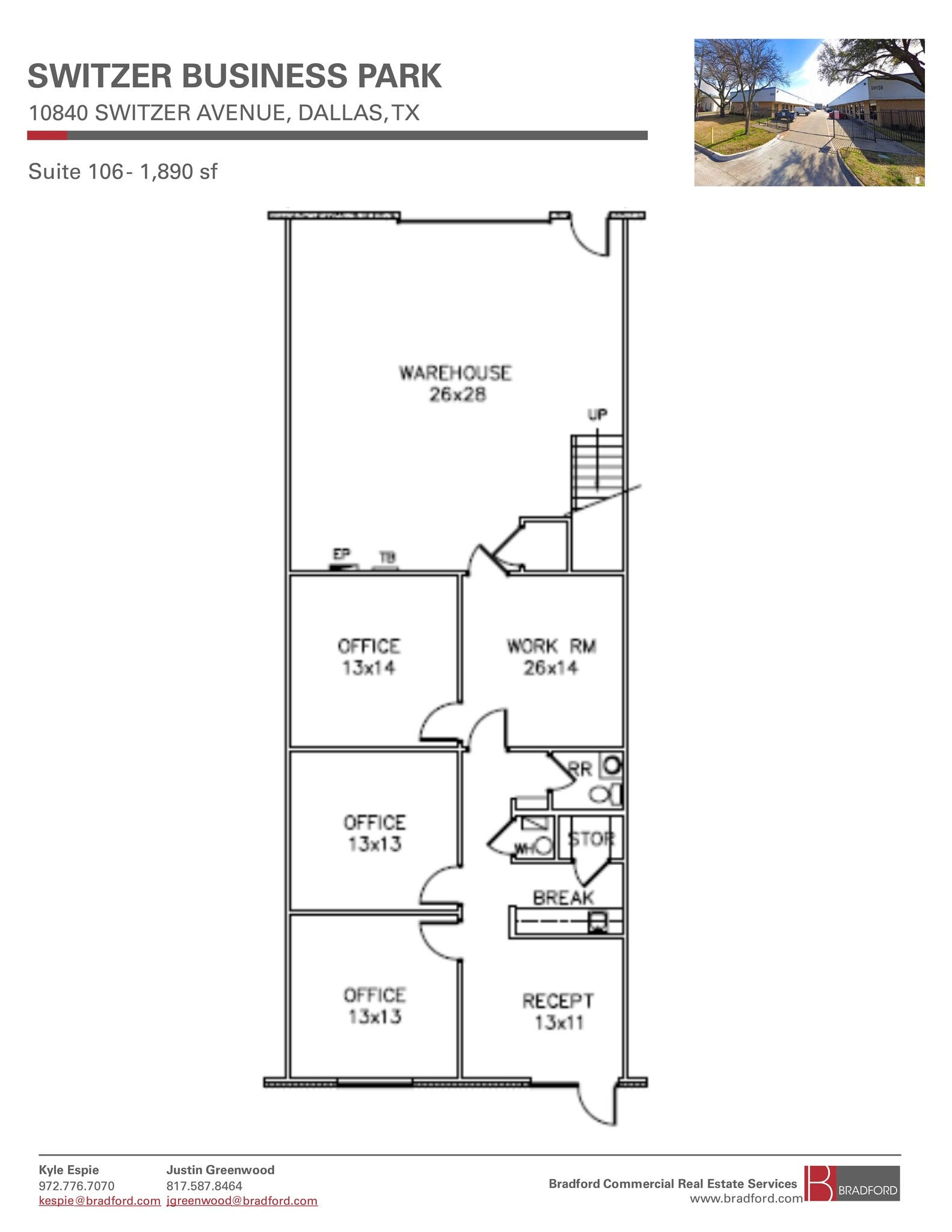 10930 Switzer Ave, Dallas, TX for lease Floor Plan- Image 1 of 1