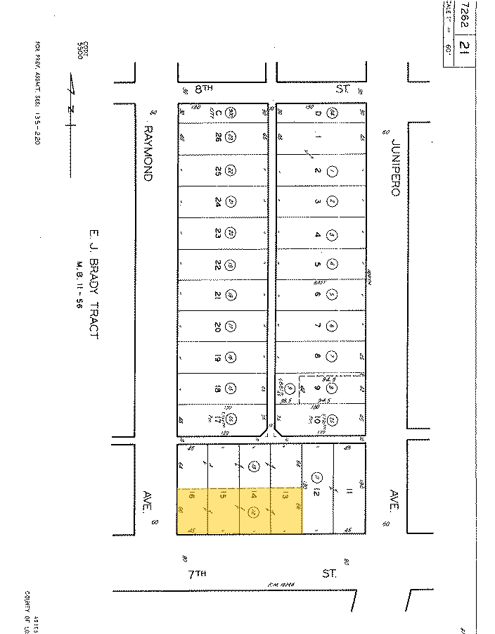 2301-2327 E 7th St, Long Beach, CA for lease Plat Map- Image 1 of 12