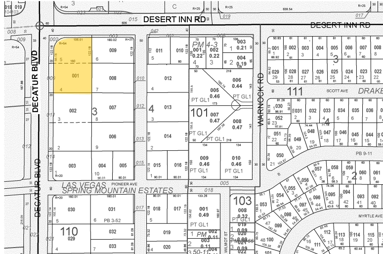 3300 S Decatur Blvd, Las Vegas, NV à louer Plan cadastral- Image 1 de 2