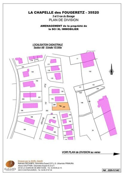 Land in La Chapelle-des-Fougeretz for sale - Site Plan - Image 3 of 4