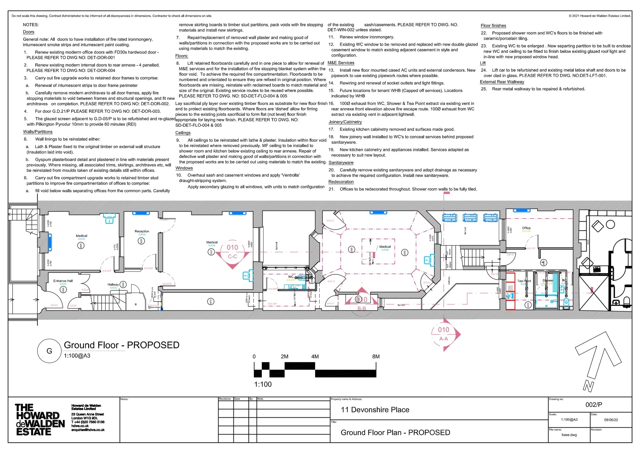 11 Devonshire Pl, London for lease Site Plan- Image 1 of 10