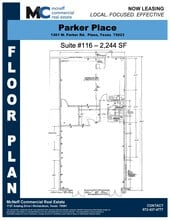 1301 W Parker Rd, Plano, TX à louer Plan d’étage- Image 1 de 3