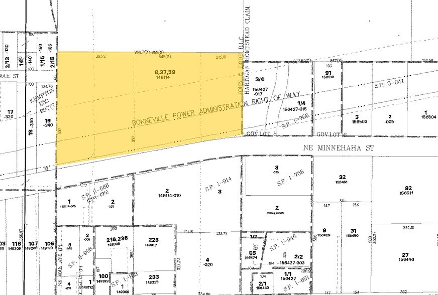 4216 NE Minnehaha St, Vancouver, WA à louer - Plan cadastral - Image 2 de 9