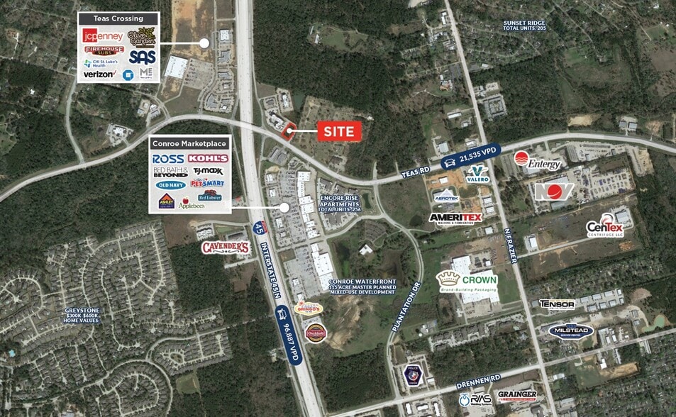 NEC I-45 & FM 3083, Conroe, TX for sale - Aerial - Image 2 of 2