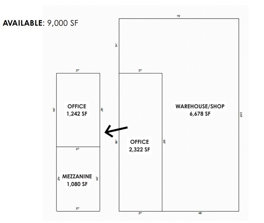 11475-11487 Rocket Blvd, Orlando, FL 32824 - Unit 11483 -  - Floor Plan - Image 1 of 1