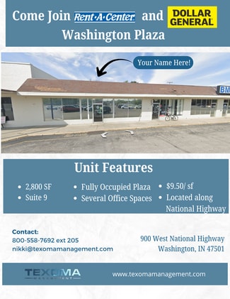 More details for 900 W National Hwy, Washington, IN - Retail for Lease