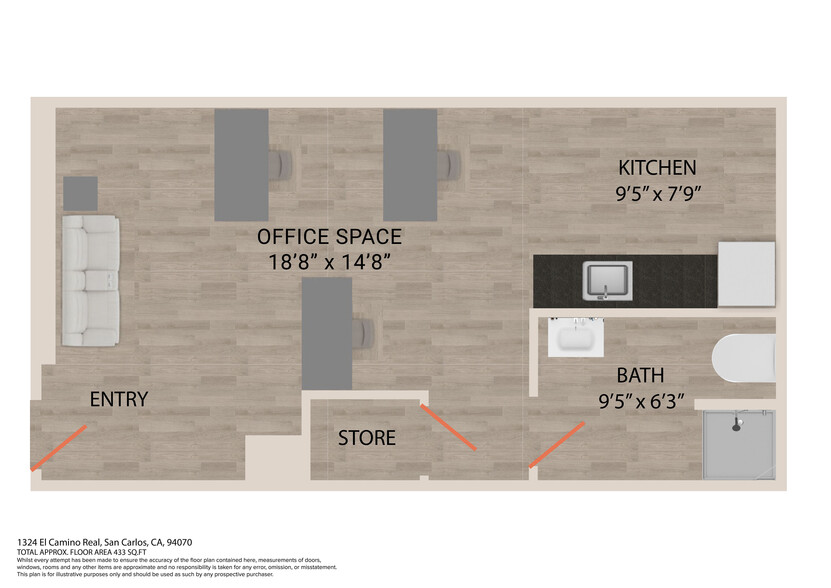 1324 El Camino Real, San Carlos, CA for lease - Building Photo - Image 2 of 10