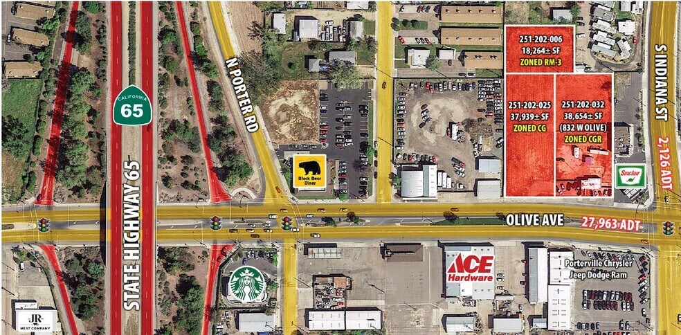 832 W Olive Ave, Porterville, CA à vendre - Photo du bâtiment - Image 2 de 4