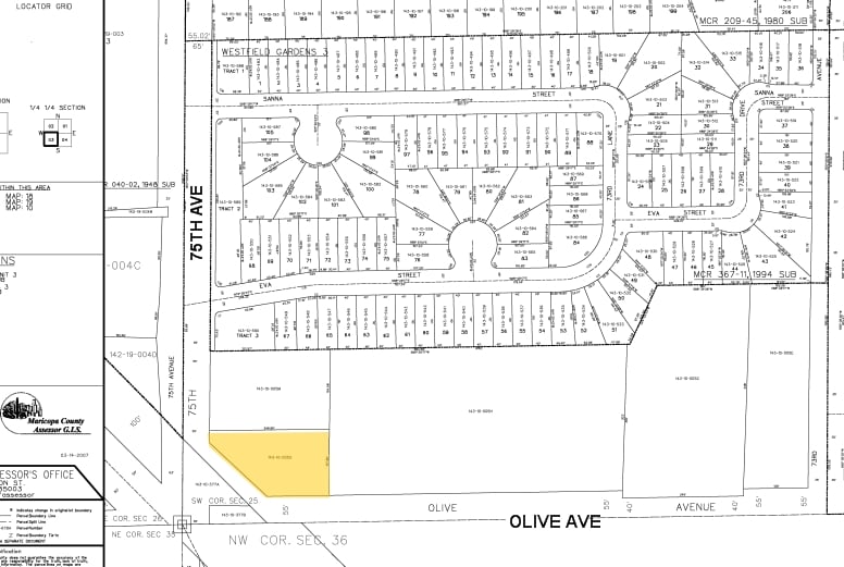 7410 W Olive Ave, Peoria, AZ for sale - Plat Map - Image 2 of 13