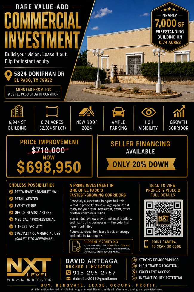 Plus de détails pour 5824 Doniphan Dr, El Paso, TX - Commerce de détail à vendre