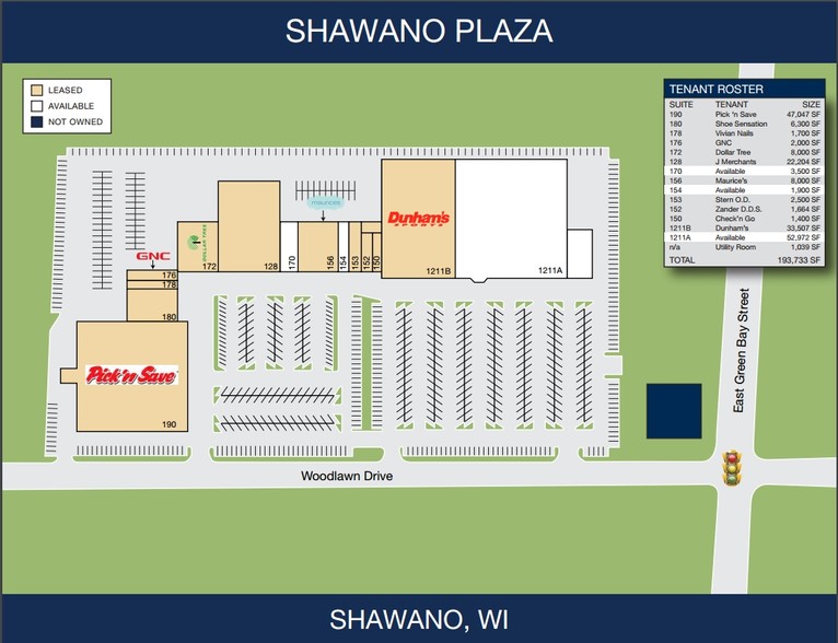 1211 E Green Bay St, Shawano, WI à louer - Plan de site - Image 3 de 6