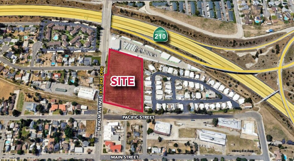 NEC Palm Ave. & Pacific St, Highland, CA for sale - Building Photo - Image 1 of 2