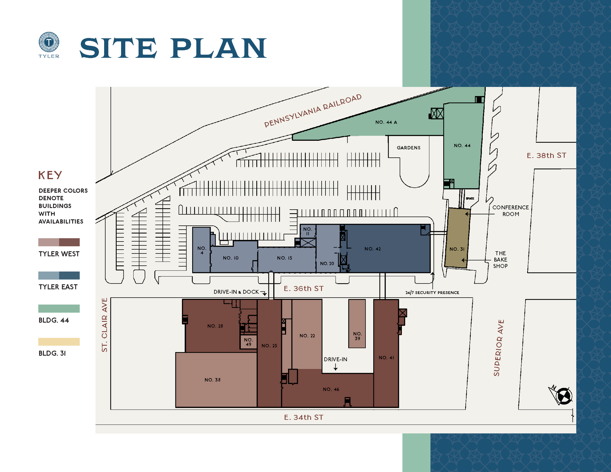 3615 Superior Ave, Cleveland, OH à louer Plan de site- Image 1 de 2