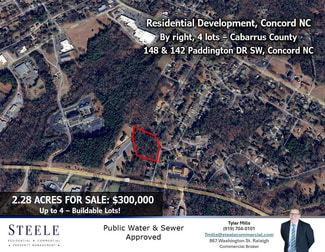 More details for 148 & 142 Paddington Dr SW Dr, Concord, NC - Land for Sale