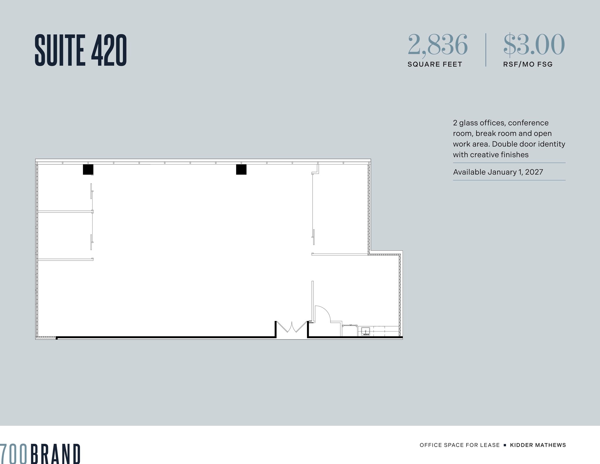 700 N Brand Blvd, Glendale, CA à louer Plan d’étage- Image 1 de 1