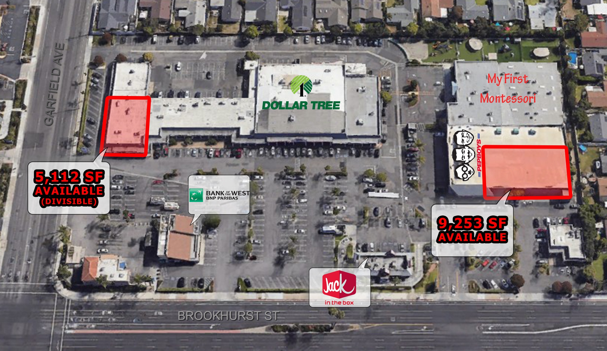 19002-19148 Brookhurst St, Huntington Beach, CA for lease Aerial- Image 1 of 7