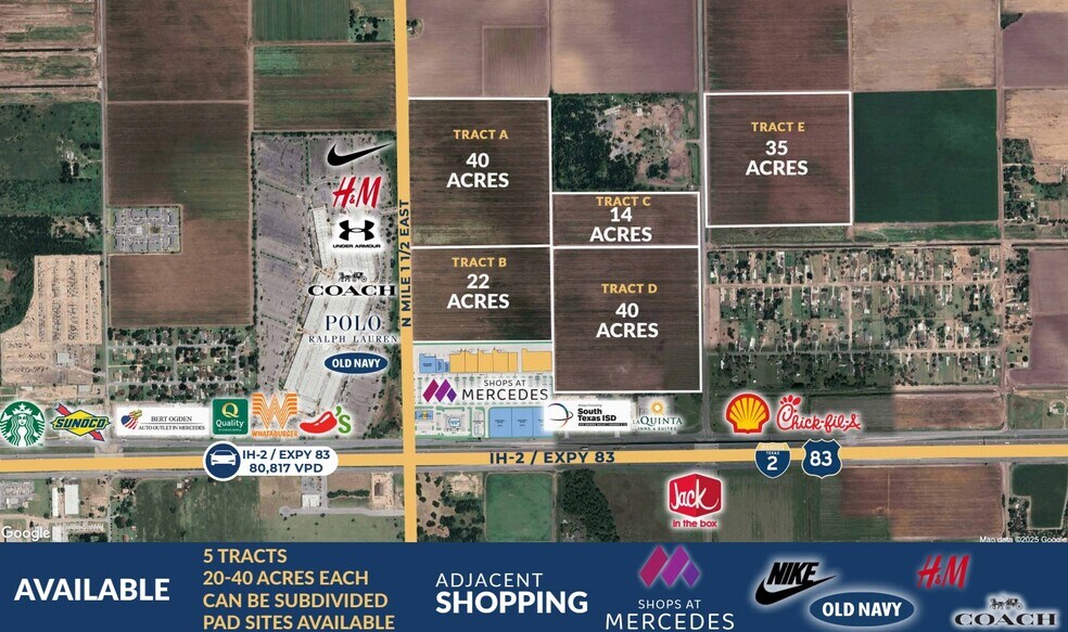 NEQ Expy 83 & Mile 1 1/2 East, Mercedes, TX à vendre - Photo du bâtiment - Image 1 de 2