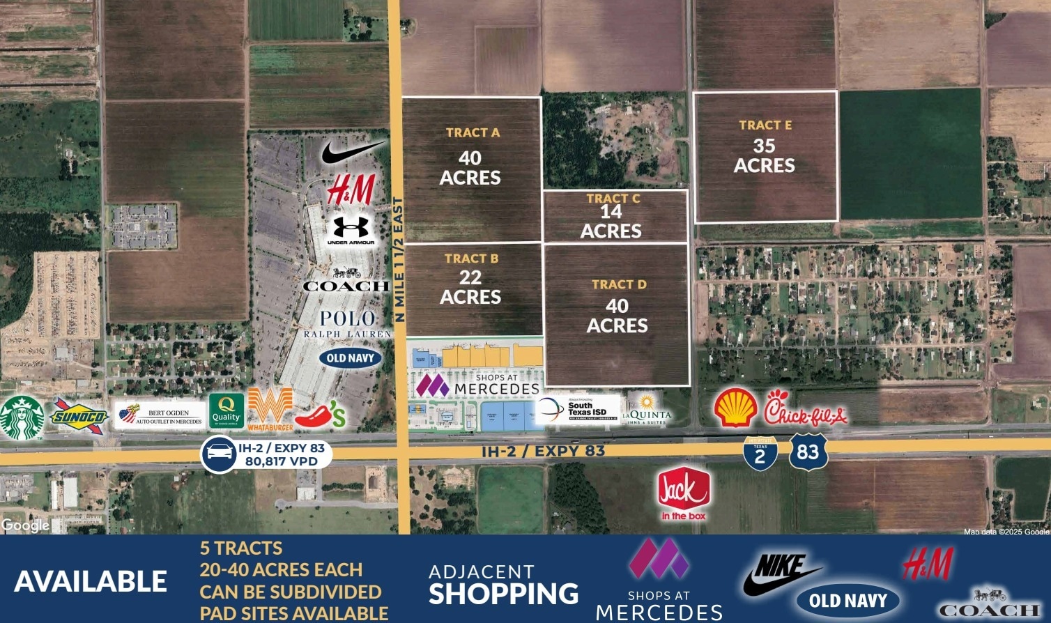 NEQ Expy 83 & Mile 1 1/2 East, Mercedes, TX à vendre Photo du bâtiment- Image 1 de 3