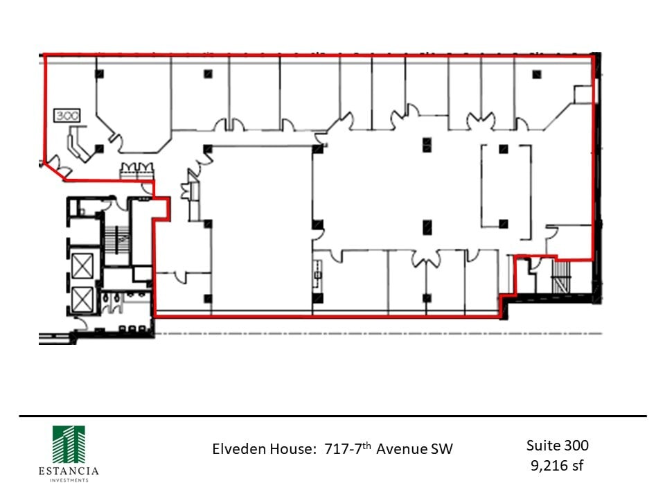 717 7th Ave SW, Calgary, AB à louer Plan d’étage- Image 1 de 5