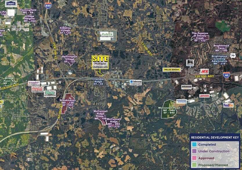 1741 Mount Hope Chu Rd, Mc Leansville, NC à vendre - Aérien - Image 3 de 3