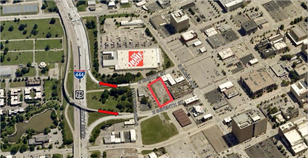 416 E 7th St, Tulsa, OK for sale - Aerial - Image 2 of 4