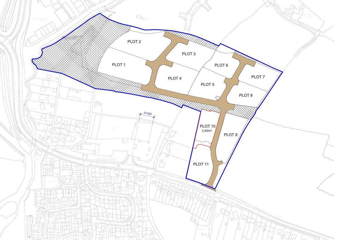 Honiton Road, Cullompton à vendre Plan de site- Image 1 de 2