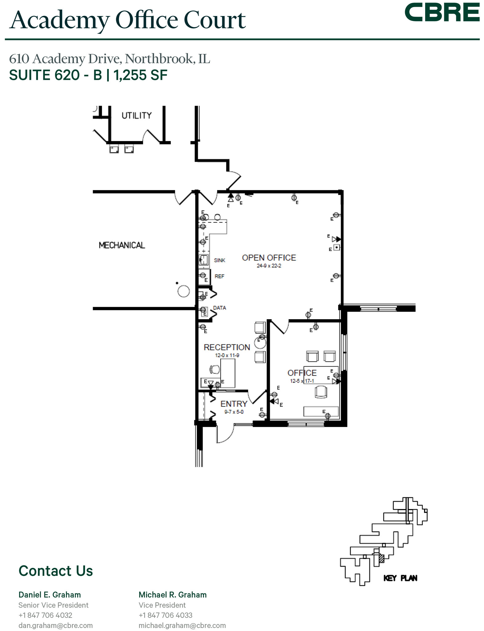 600-650 Academy Dr, Northbrook, IL à louer Plan d’étage- Image 1 de 1