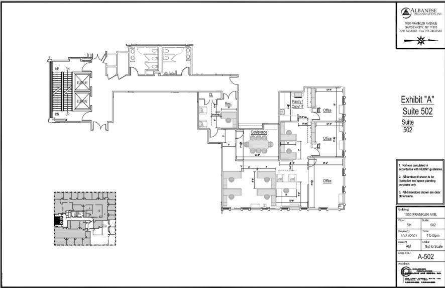 1050 Franklin Ave, Garden City, NY à louer Plan d’étage- Image 1 de 1