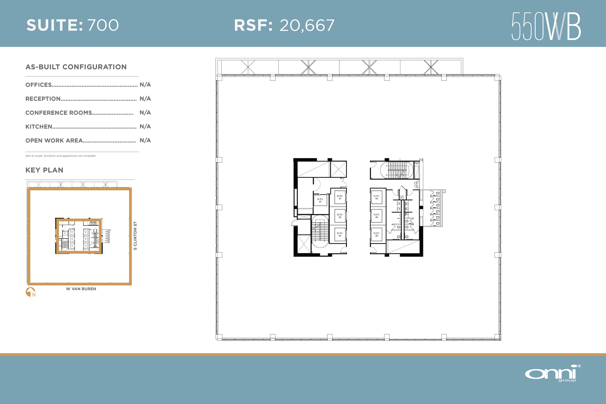 550 W Van Buren St, Chicago, IL à louer Plan d’étage- Image 1 de 1