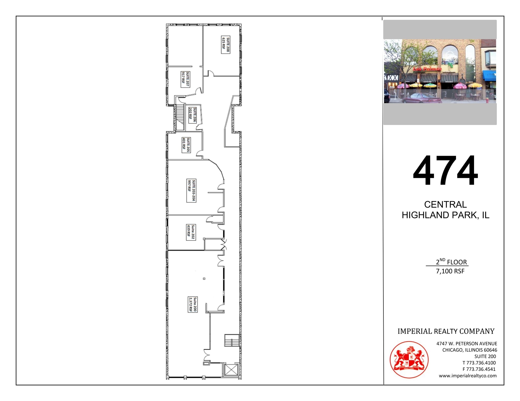 474 Central Ave, Highland Park, IL for lease Site Plan- Image 1 of 1
