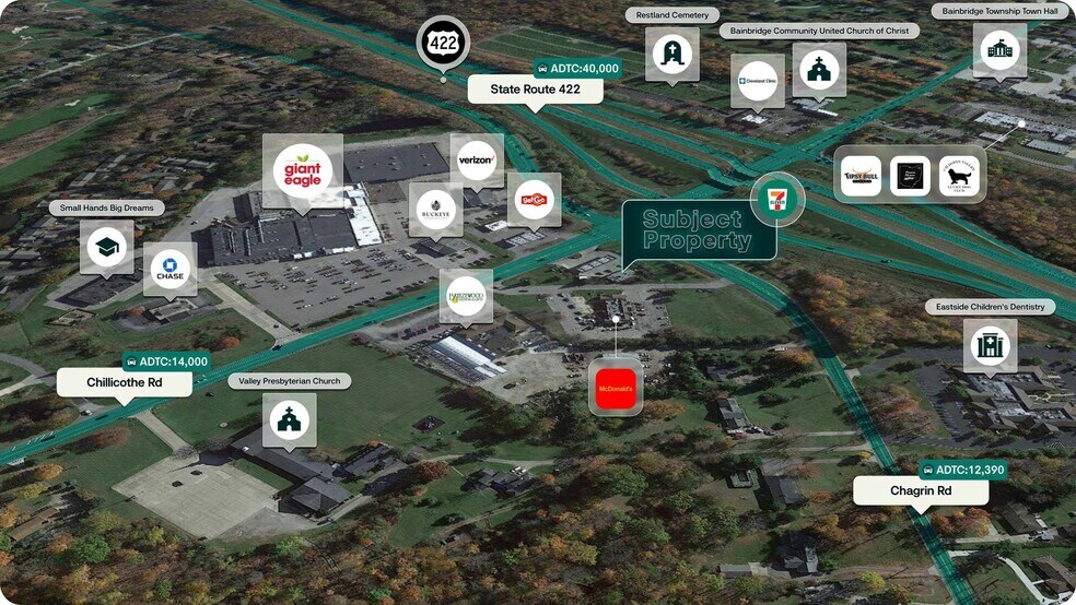 17664 Chillicothe Rd, Chagrin Falls, OH à vendre - Aérien - Image 2 de 2